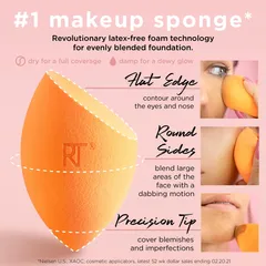 Mút Trang Điểm Real Techniques Miracle Complexion Sponge - Dụng Cụ Làm Đẹp Hình Quả Trứng Cho Lớp Nền Hoàn Hảo