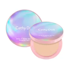 Phấn Nền Cathy Doll Skin Fit Nude Matte Powder Pact SPF30 PA+++ - Trang Điểm Hai Trong Một, Che Khuyết Điểm Tự Nhiên, Dành Cho Mọi Loại Da