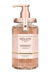 Sữa Tắm Weilaiya Hoa Hồng Damask 450ml - Chiết Xuất Từ Cánh Hoa Hồng Trắng Da, Dưỡng Ẩm, Mùi Hương Sang Trọng