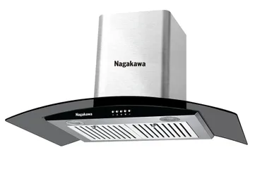 Máy Hút Mùi Kính Cong Nagakawa NAG1853-70CM - Công Suất 200W, Lưu Lượng 1000m³/h, Thích Hợp Mọi Không Gian Bếp Hiện Đại
