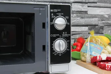 Lò Vi Sóng Sharp R-203VN-M 20 Lít - Kiểu Dáng Sang Trọng, 800W, Đèn Quan Sát, Nấu Nhanh, Hẹn Giờ Tiện Lợi, Dễ Dàng Vệ Sinh