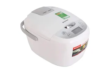 Nồi cơm điện tử Sharp KS-COM186EV-GL 1.8 lít - Lòng chống dính, thiết kế sang trọng, cảm biến nhiệt độ, nấu cơm ngon cho 4-6 người.