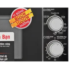 Lò Vi Sóng Sharp R-G222VN-S 20L - Nấu Nướng Kết Hợp Hiện Đại với Chức Năng Rã Đông Tự Động và Thiết Kế Sang Trọng