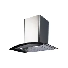 Máy Hút Mùi Cao Cấp Nagakawa NKCH03M70 - Thiết Kế Kim Loại Bạc và Kính Đen, Tiết Kiệm Điện, Công Nghệ NaSYNC, Dễ Vệ Sinh