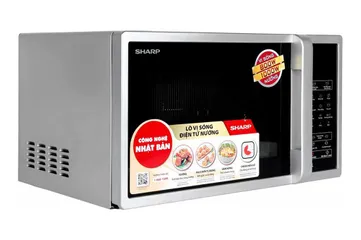 Lò Vi Sóng Sharp R-G372VN-S 23 Lít Có Nướng, Thiết Kế Sang Trọng, Công Suất 800W - Nấu, Hâm, Rã Đông Tiện Lợi cho Bếp Nhà Bạn