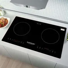 Bếp từ đôi Sunhouse SHB9101 - Bếp từ hiện đại lắp âm, bảng điều khiển cảm ứng, mặt kính ceramic bền đẹp, hẹn giờ tiện lợi