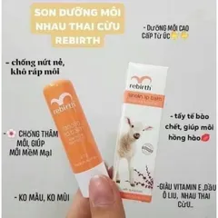 Son Dưỡng Môi Rebirth Nhau Thai Cừu 3.7g - Hương Cam Tự Nhiên, Vitamin E, Dưỡng Ẩm, Chống Oxy Hóa, Mỹ