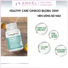 Viên Uống bổ não Healthy Care Ginkgo Biloba 2000 Úc - Hộp 100 viên