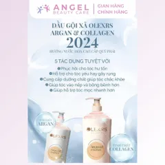 Cặp Dầu Gội Xả Olexrs Argan Oil Collagen 500ml Cam - Dưỡng Tóc, Giữ Nếp
