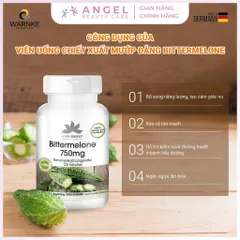 Viên Uống Giảm Cân Mướp Đắng Warnke Bittermelone 750mg, 120 viên