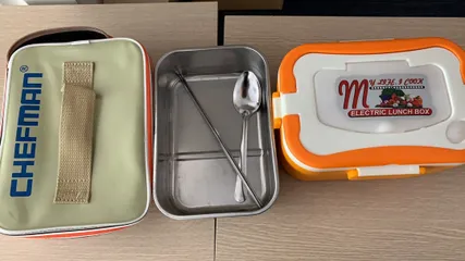Ảnh đánh giá Hộp Cơm Hâm Nóng Chefman Inox CM-112i - Bảo Hành 24 Tháng, Thiết Kế Sang Trọng, Chống Tràn, Kèm Túi Đựng Da Cao Cấp