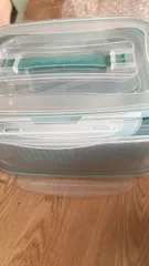 Ảnh đánh giá Set 5 hộp đựng thực phẩm có nắp đậy - Giải pháp tiện lợi cho tủ lạnh, bảo quản rau củ quả tươi ngon, tiết kiệm không gian