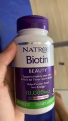 Ảnh đánh giá Viên Uống Mọc Tóc Natrol Biotin 10000 mcg Mỹ - Hỗ Trợ Rụng Tóc, Tóc Khỏe Mạnh, 100 Viên, Vitamin B7 Hữu Ích