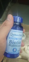 Ảnh đánh giá (Xách tay) Viên uống Biotin Ultra Mega 10,000mcg Puritan's Pride - Hỗ trợ giảm rụng tóc, đẹp da, tăng cường sức khỏe cho tóc và da 100 viên Mỹ chính hãng
