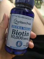 Ảnh đánh giá (Xách tay) Viên uống Biotin Ultra Mega 10,000mcg Puritan's Pride - Hỗ trợ giảm rụng tóc, đẹp da, tăng cường sức khỏe cho tóc và da 100 viên Mỹ chính hãng