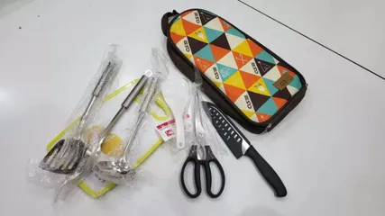 Ảnh đánh giá Bộ 7 Món Dụng Cụ Nấu Ăn Dã Ngoại CLS Kèm Túi Đựng - Thớt, Dao, Nĩa và Muôi Gọn Nhẹ, Tiện Dụng Cho Du Lịch