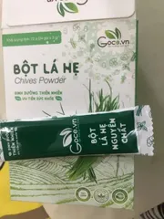 Ảnh đánh giá Bột lá hẹ Goce sấy khô 100% nguyên chất - Thực phẩm bổ sung giàu chất xơ, hỗ trợ tiêu hóa và giảm táo bón, tiện lợi 24 gói nhỏ.