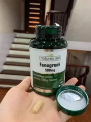 Ảnh đánh giá [Hàng nhập khẩu] Viên uống lợi sữa Fenugreek Natures Aid 500mg - Hỗ trợ tăng cường nguồn sữa mẹ từ cỏ cari tự nhiên