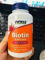 Ảnh đánh giá Viên uống hỗ trợ mọc tóc NOW Foods Biotin 5000mcg - Tăng cường sức khỏe tóc, giúp tóc chắc khỏe và dày hơn, sản phẩm chính hãng Mỹ.