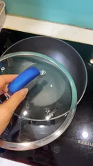 Ảnh đánh giá Chảo sâu lòng chống dính vung kính Kalpen Inzager đáy từ phẳng - Chảo bếp từ siêu bền, tiết kiệm điện, đa năng cho mọi loại bếp.