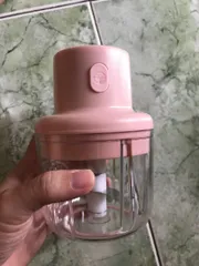 Ảnh đánh giá Máy Xay Tỏi Ớt Mini Tích Điện Tiện Dụng - Thiết Bị Xay Gia Vị Nhanh Chóng, Pin Sạc Tái Sử Dụng, Màu Hồng 250ml