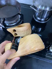 Ảnh đánh giá Cốc gỗ Kuksa Bushcraft tự nhiên - Cốc cổ điển vintage, quà tặng hoàn hảo cho cắm trại, du lịch và bạn bè