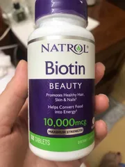 Ảnh đánh giá Viên Uống Mọc Tóc Natrol Biotin 10000 mcg Mỹ - Hỗ Trợ Rụng Tóc, Tóc Khỏe Mạnh, 100 Viên, Vitamin B7 Hữu Ích