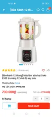 Ảnh đánh giá Máy làm sữa hạt Seka E300 12 chế độ xay nấu - Dung tích 1.75L, tiện lợi cho sức khỏe, chất liệu thủy tinh bền đẹp, bảo hành 12 tháng