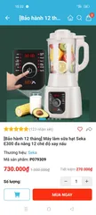 Ảnh đánh giá Máy làm sữa hạt Seka E300 12 chế độ xay nấu - Dung tích 1.75L, tiện lợi cho sức khỏe, chất liệu thủy tinh bền đẹp, bảo hành 12 tháng