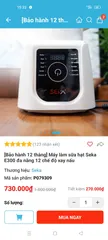 Ảnh đánh giá Máy làm sữa hạt Seka E300 12 chế độ xay nấu - Dung tích 1.75L, tiện lợi cho sức khỏe, chất liệu thủy tinh bền đẹp, bảo hành 12 tháng
