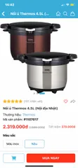 Ảnh đánh giá Nồi Ủ Thermos 4.5L Nhật Bản - Chân Không Giữ Nhiệt, Tiết Kiệm Thời Gian Nấu Ăn Cho Gia Đình - Dùng Cho 4-6 Người