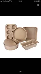 Ảnh đánh giá Set 5 Khuôn Nướng Bánh Thép Carbon Chống Dính - Bánh Pizza, Cupcake, Bông Lan - Dụng Cụ Làm Bánh Chất Lượng Cao