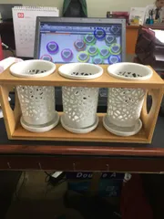 Ảnh đánh giá Set 3 Ống Cắm Đũa Gốm Sứ Cao Cấp Kèm Kệ Gỗ - Bộ Dụng Cụ Nhà Bếp Thân Thiện Với Môi Trường, Chất Liệu An Toàn