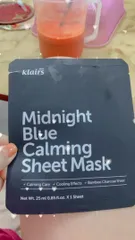 Ảnh đánh giá Mặt nạ thanh lọc làm dịu da Klairs Midnight Blue Calming Sheet Mask - Dành cho da nhạy cảm, hỗ trợ giảm mẩn đỏ và kích ứng, 1 miếng 25ml
