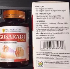 Ảnh đánh giá Viên uống Gusaradi Học viện Quân Y - Hỗ trợ điều trị bệnh gout, giảm acid uric, hộp 60 viên thiên nhiên, cải thiện sức khỏe.