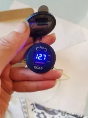 Ảnh đánh giá Tẩu Sạc Nhanh Ô Tô Xe Máy 2 Cổng USB Type C 67W - LED Hiển Thị Điện Áp, Nút Bật/Tắt, Chống Nước, Bụi MTR004
