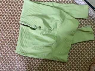Ảnh đánh giá Quần Tập Gym Nữ Cạp Cao Dáng Dài Amin AM058 - Chất Liệu Cao Cấp, Co Giãn, Phù Hợp Tập Yoga và Gym, Màu Đen/Xanh Matcha/Xanh Than