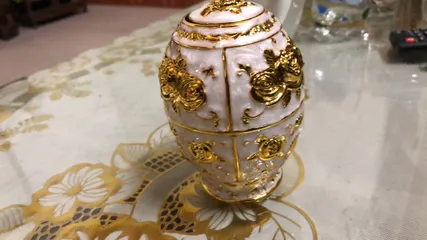 Ảnh đánh giá Lọ Đựng Tăm Hoàng Kim Hình Quả Trứng - Thiết Kế Tân Cổ Điển Sang Trọng - Trang Trí Bàn Ăn Hiện Đại
