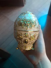 Ảnh đánh giá Lọ Đựng Tăm Hoàng Kim Hình Quả Trứng - Thiết Kế Tân Cổ Điển Sang Trọng - Trang Trí Bàn Ăn Hiện Đại