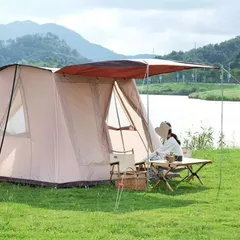 Ảnh đánh giá Lều cắm trại Vintage chống mưa nắng cho 4 người - Không gian rộng, chất liệu oxford chống nước, lý tưởng cho gia đình và du lịch