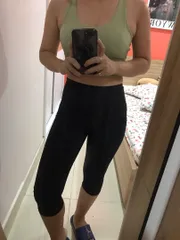 Ảnh đánh giá Quần Lửng Tập Gym Nữ Cạp Cao Có Túi Đựng Điện Thoại GP104 - Đồ Tập Yoga, Zumba, Aerobic Thời Trang, Chất Liệu Cao Cấp