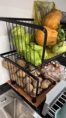 Ảnh đánh giá Kệ Rổ Đựng Đồ Nhà Bếp Sơn Tĩnh Điện Nhiều Tầng - Khung Thép Bền, Thiết Kế Khoa Học, Tiện Dụng Cho Bếp và SPA