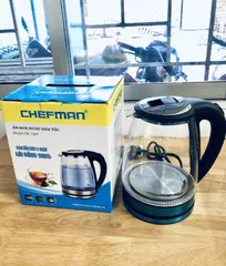 Ảnh đánh giá Ấm Siêu Tốc Thủy Tinh Chefman CM-736T - Dung Tích 2 Lít, Công Suất 1500W, Thiết Kế Cao Cấp, Đun Nước Nhanh Chóng, Tiện Lợi Sử Dụng