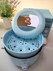 Ảnh đánh giá Nồi lẩu điện đa năng Hasto Hàn Quốc 6 chức năng 5L, kèm xửng hấp - Nấu lẩu, hấp, xào, hầm dễ dàng, tiện lợi cho gian bếp.