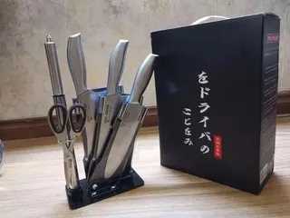 Ảnh đánh giá Bộ Dao Inox Seki 6 Món Cao Cấp Nhật Bản - Bộ Dụng Cụ Nhà Bếp Bền Bỉ & Sắc Bén, Kèm Khay Đựng Sang Trọng