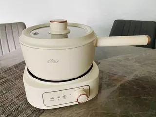 Ảnh đánh giá Nồi Lẩu Điện Đa Năng Bear SB-NL25L 1000W - Thiết Kế Tách Rời, Dễ Vệ Sinh, Nấu Lẩu, Hấp, Chiên, Rán, Xào Thực Phẩm Nhanh Chóng