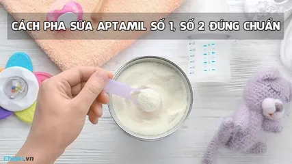 Cách pha sữa Aptamil Úc số 1, số 2 chuẩn công thức mà mẹ nên biết