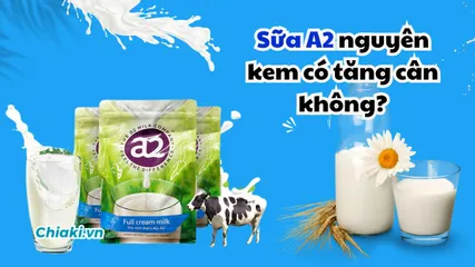 Sữa A2 nguyên kem có tăng cân không? Mua ở đâu chính hãng?