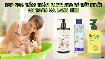 Top 10 sữa tắm thảo dược cho bé tốt nhất, an toàn và lành tính