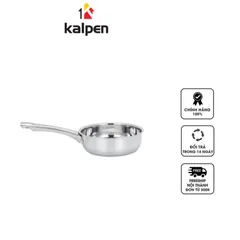 Chảo Inox 3 Lớp Liền Khối Kalpen Kazler - Chống Ăn Mòn, An Toàn cho Sức Khỏe, Dùng Trên Tất Cả Bếp 16x5cm